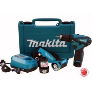 Аккумуляторная дрель-шуруповерт Makita DF330DWLE, 10.8В, 1.3 А*ч, 24Нм 