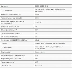 Бензиновый генератор ЗЭСБ-5500-ЭНА Зубр