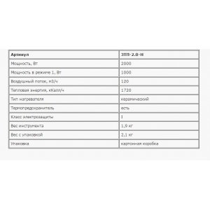 Пушка ЗУБР ЗТП-2000 "МАСТЕР" тепловая электрическая, керамический нагревательный элемент, 2/1кВт, 220В