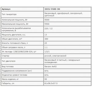 Бензиновый генератор ЗЭСБ-5500-ЭН Зубр